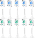 Replacement Toothbrush Heads Compatible with Philips Sonicare, Brush Heads for Sonicare C2 Plaque Control Protective Clean 4100 5100 6100 Electric Toothbrush White&Blue, 10-Pack