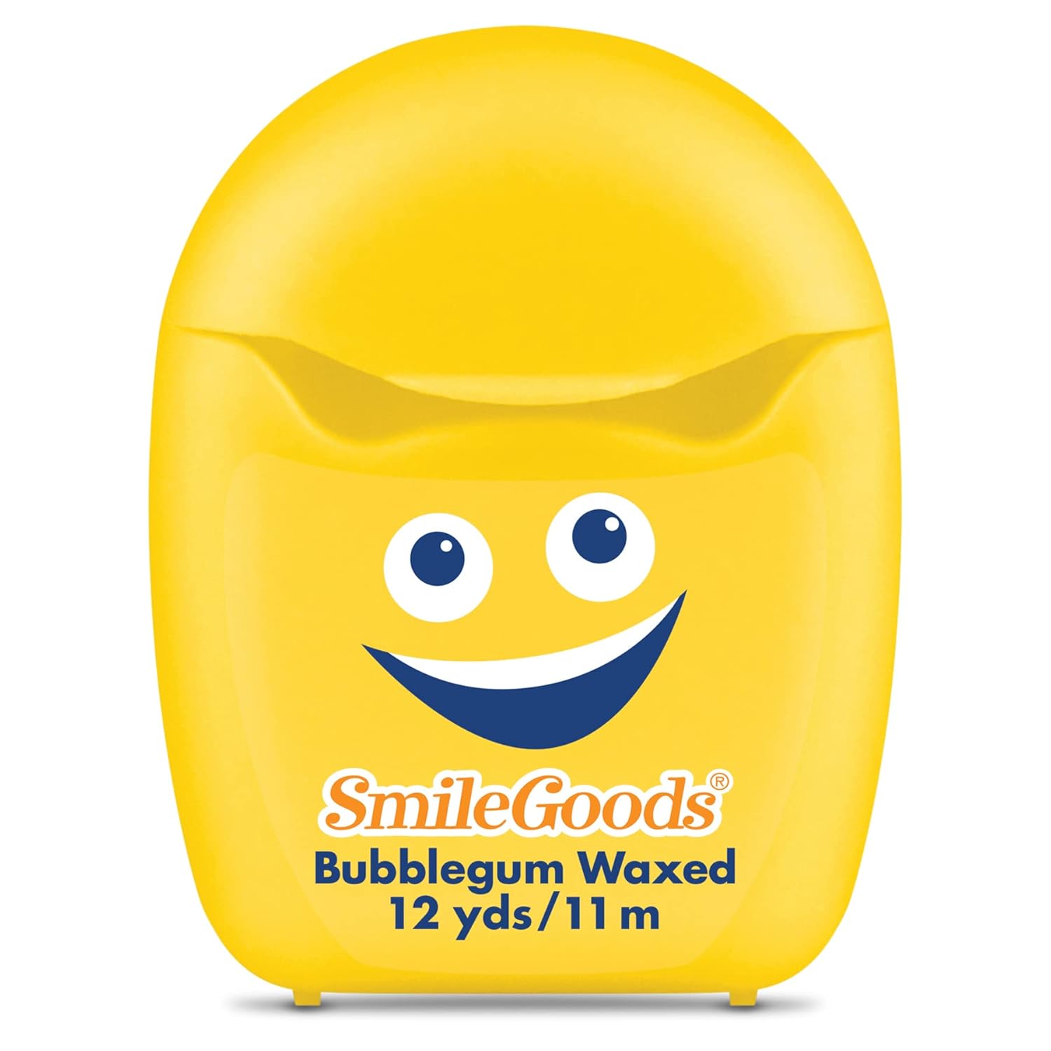 Practicon SmileGoods Cuties Bubblegum Waxed 12 Yard Dental Floss, Mini Sample Size Floss for Giveaways, Travel, Kids, Adults, Patients, Assorted Bright Colors with Display Canister, Bulk 72 Pack