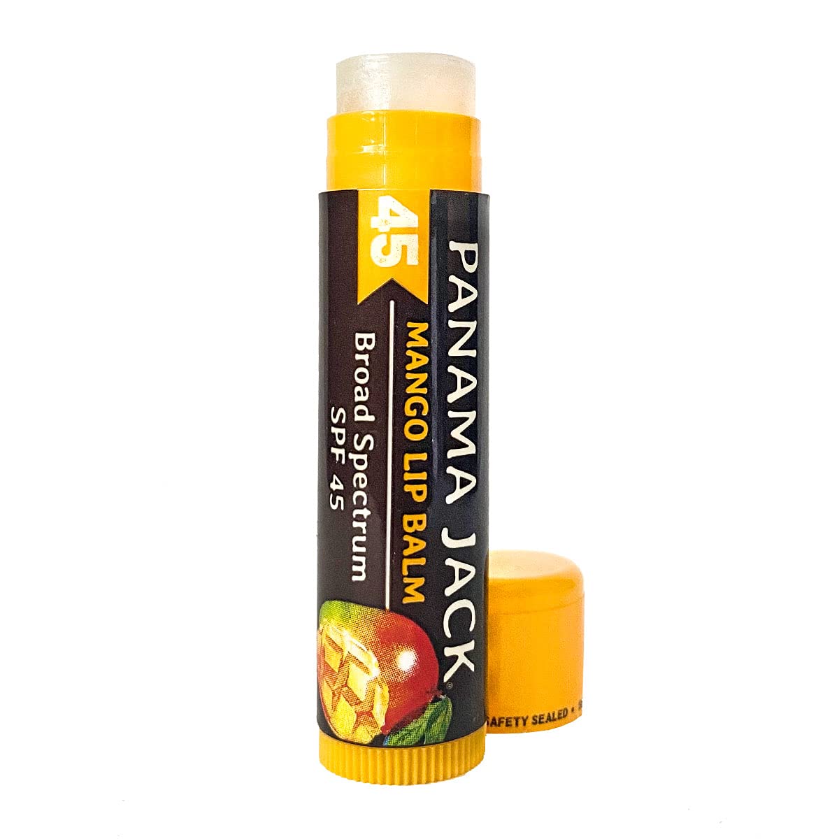 Panama Jack Sunscreen Lip Balm - SPF 45, Broad Spectrum UVA-UVB Sunscreen Protection, Prevents & Soothes Dry, Chapped Lips, Mango, 7-pack