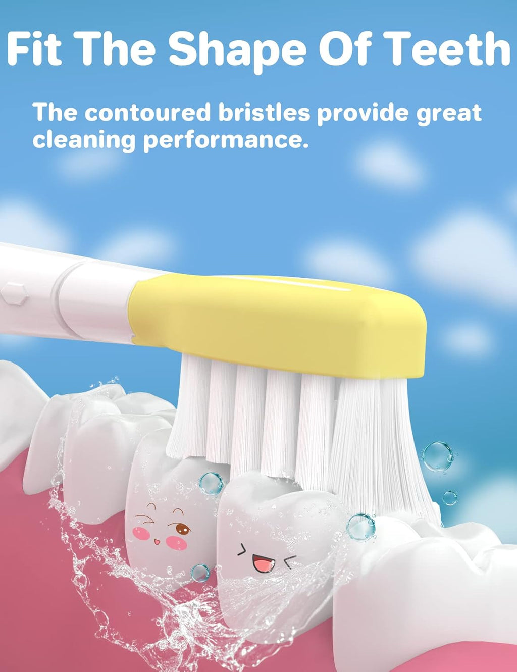 FutulkyUS Kids Toothbrush Replacement Heads for Philips Sonicare: Over 7 Years Old Child Soft Electric Standard Children Brush Head for Boy Girl, White 8 Pack