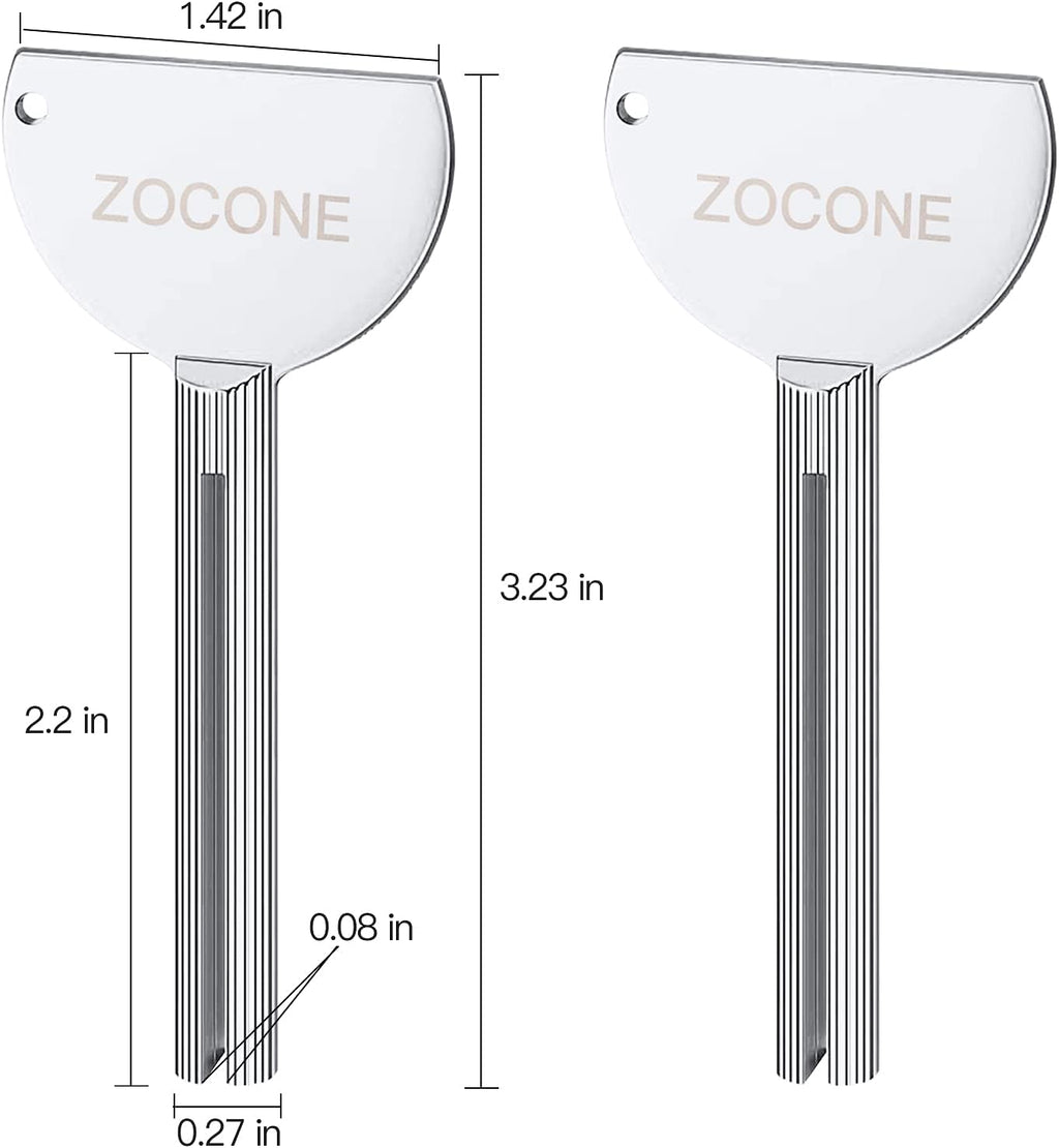 ZOCONE Toothpaste Squeezer, 6pcs Metal Tube Squeezer Key Stainless Steel Toothpaste Roller Tube Wringer for Paint, Cream, Cosmetic and Hair Dye(C)
