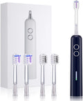 Electric Toothbrush for Adults Sonic Vibration Deep Mouth Cleaning Teeth Whitening Free 4 Toothbrush Heads Super Soft Bristles 3 Modes 90 Days Lifespan IPX7 Waterproof (Color Available)