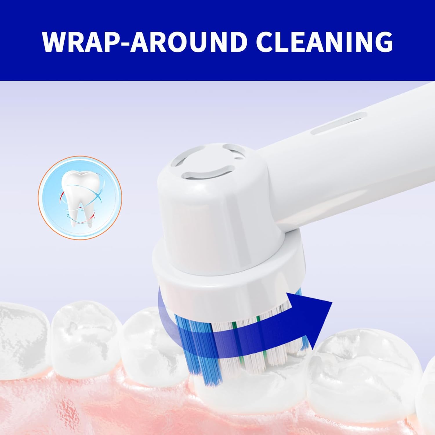 20 PCS Replacement Toothbrush Heads Compatible with Oral B Braun Electric Toothbrush Pro 1000/9000/ 5000/3000/8000