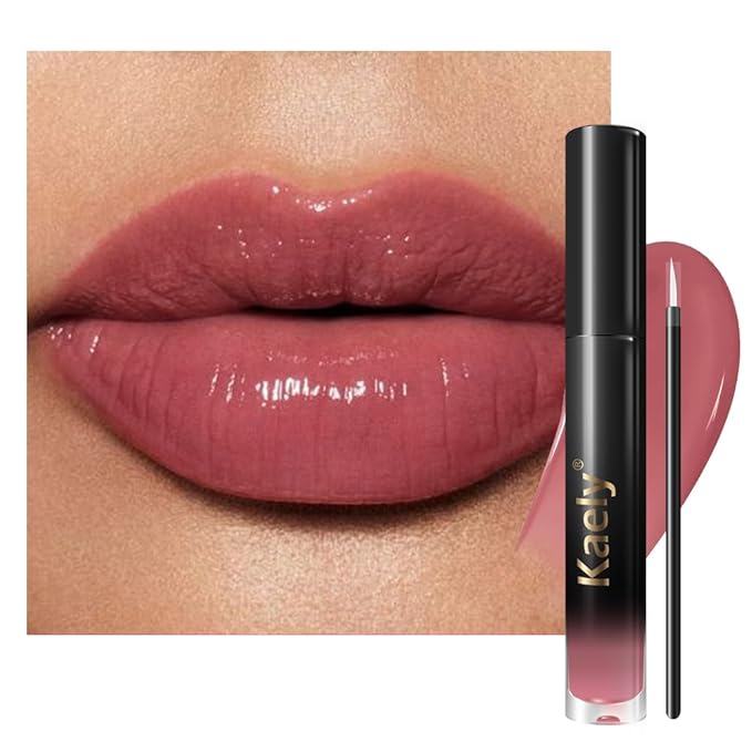 Kaely Longwear No-Budge Lipstick for Women, Highly Pigmented Liquid Lip Color Makeup, Non-Transfer Lip Gloss Stain Waterproof Smudge Proof 24 Hour, Instant Shine, Vegan & Cruelty-Free, 13 COY