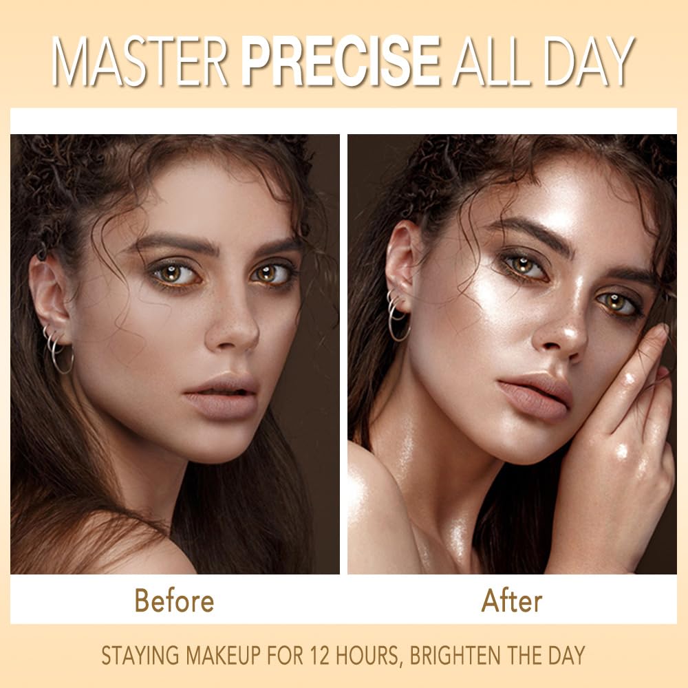 Pearl White Shimmer Glitter Highlighter Highlight Makeup Contour Powder,Glitter Face Illuminator Highlighter, Illuminator Make Up (Pearl White)