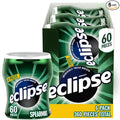 ECLIPSE Chewing Gum Sugar-Free - Spearmint Sugarfree Gum, Zero Sugar Candy Bulk Pack Box, 60 Count (Pack of 6)