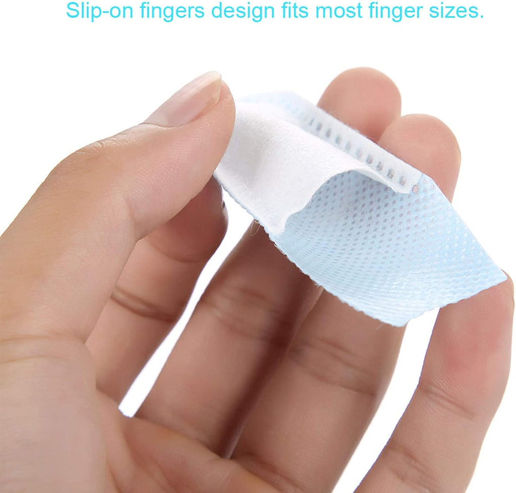 50Pcs Finger Teeth Wipes, Floss Wipe Cloth Tooth Cleaning Tool for Oral Deep Cleaning Teeth Whitener Strips Finger Toothbrush Oral Finger Wipes Removing Teeth