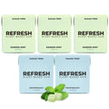 Refresh Gum, Xylitol, Natural, Sugar Free, Chewing Gum, Plastic Free, Natural Flavors & Organic Ingredients, Non GMO, Gluten Free, Vegan, 12 Count (Pack of 5), Mint Variety Pack