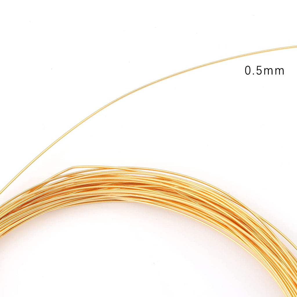 18K Gold Plated Wire 0.5mm 10 Meters Bead Cord for Bracelet Necklace Charm Beading Jewelry Making Findings