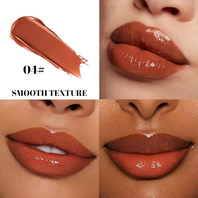 Brown Plumper Moisturizing Butter Lipstick for Women, Natural Tinted Lip Balm Shine Nourishing Hydrating Lip Gloss Stain for Dry Lips, Lightweight Lip Liner Care Makeup, Vegan 1Pc Brown Black