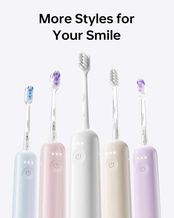 Laifen Wave Electric Toothbrush, Oscillation & Vibration Sonic Electric Toothbrush for Adults with App, 3 Brush Heads, IPX7 Waterproof Magnetic Rechargeable Travel Powered Toothbrush ABS(Blue)