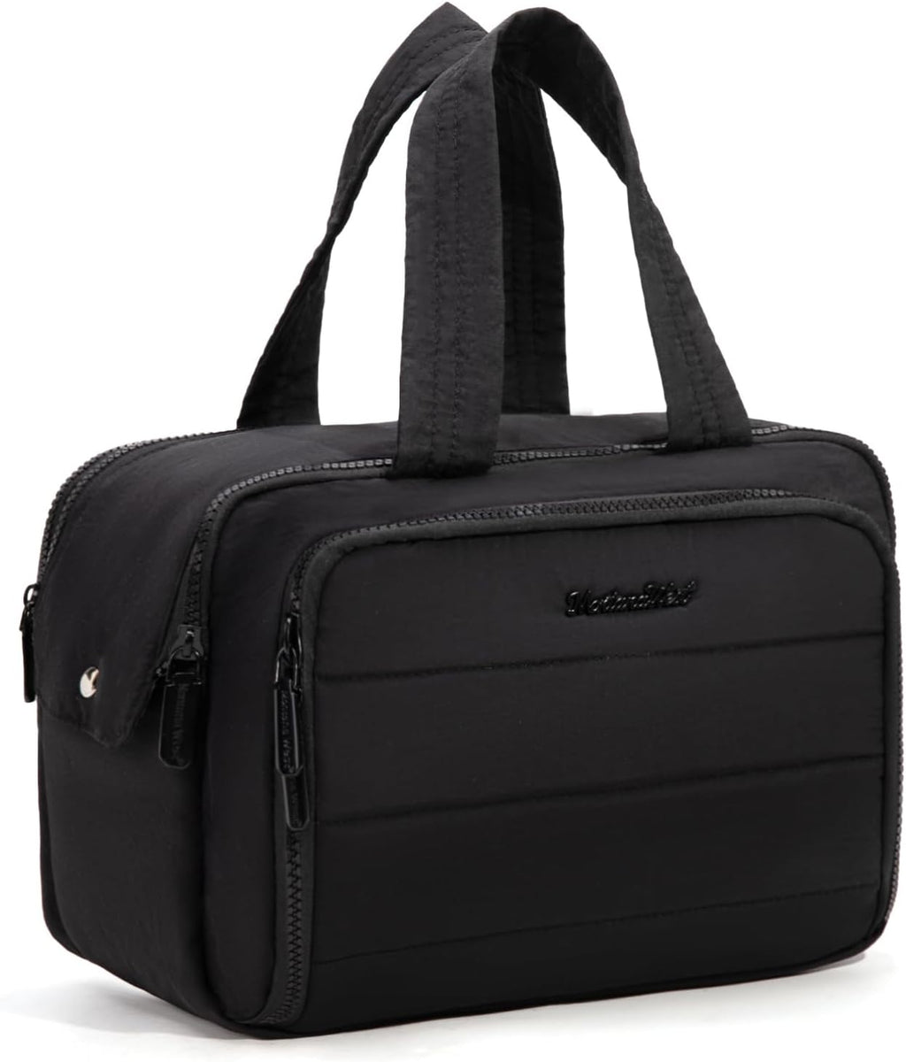 Montana West Travel Toiletry Bag Large Capacity Travel Bags Soft Makeup Organizer Lightweight Puffy Cosmetic Bag with Waterproof Compartment