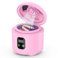 2025 Ultrasonic Retainer Cleaner- 45KHz 25W Portable Denture Cleaner with Drying Function and Removable Inner for Dentures, Mouth Guards, Aligners, Jewelry and More (Pink)