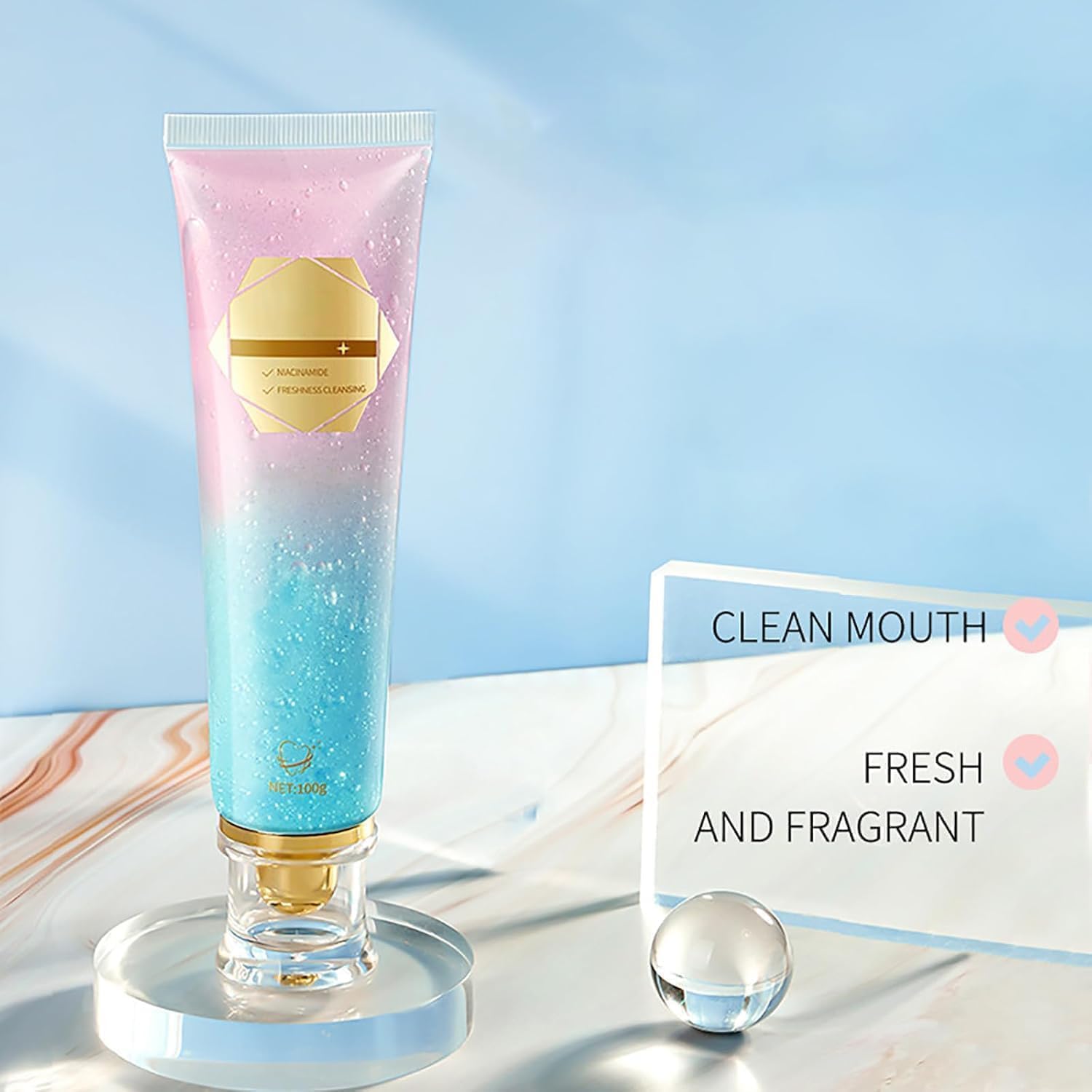 Acssart Radiant Whitening Toothpaste, Nicotinamide Dazzle Toothpaste, Intensive White Toothpastes, Nicotinamide White Toothpastes, Deep Cleaning 2pcs