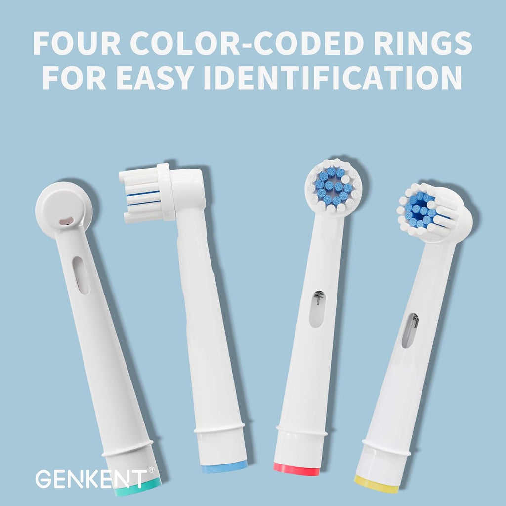 GENKENT 20 Pcs Extra Soft Replacement Toothbrush Heads Compatible with Oral B