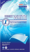 Lovely Smile Premium Line 50 Teeth Whitening Strips for 25 Applications - White Teeth in 1 Hour - Enamel Safe - No Slip and No Sensitivity - Dental Whitener Kit by Ray of Smile