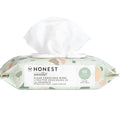The Honest Company Clean Conscious Multi-Use Wipes Hypoallergenic Unscented for Sensitive Skin Over 99% Water Compostable Plant Based Baby Geo Mood 60 Count