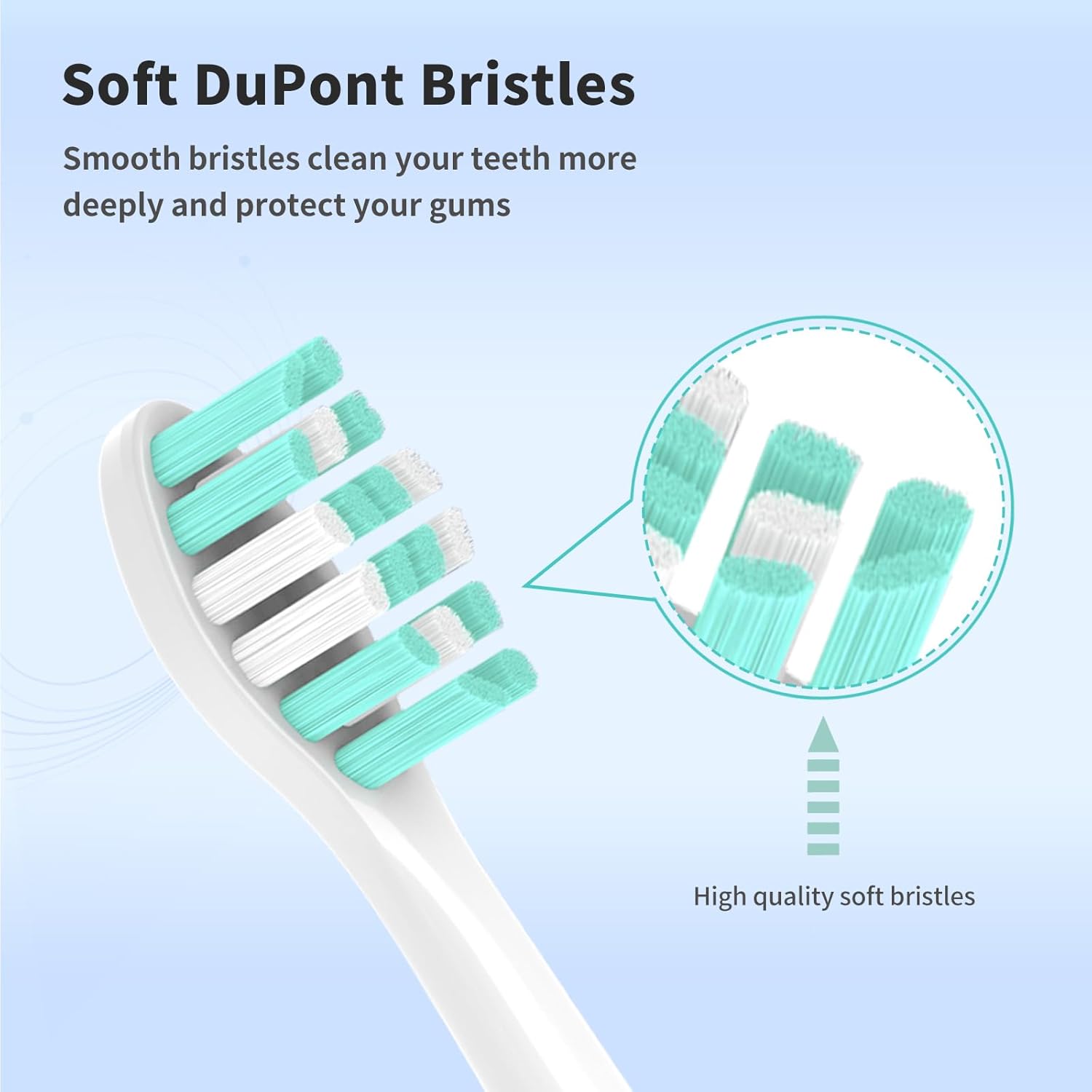 Toothbrush Heads Compatible with Philips Sonicare Electric Toothbrush 4100,5100,6100,C1,C2,C3,G,W,Sonic Brush Head, Removing Dental Plaque, Soft Brush, White,10 Pack