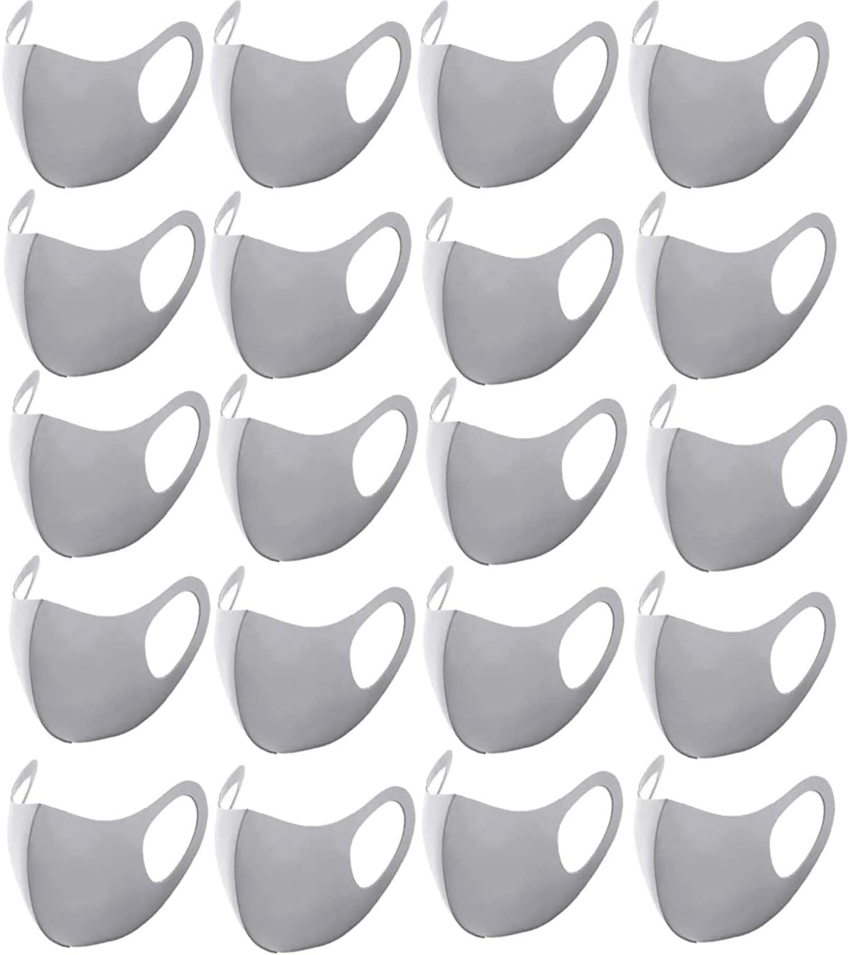 20PCS Light Weight Unisex Adult Fashion Face Covering, Reusable, Dust Proof, Washable, Cool Mixed Colors