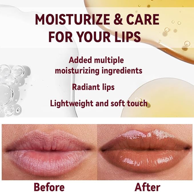 1Pc Nude Brown Butter Lipstick Tinted Lip Balm, Shine Moisturizing Plumper Lipstick for Women,Natural Nourishing Hydrating Lip Gloss Stain for Dry Lips,Lightweight Lip Liner Care Vegan Makeup