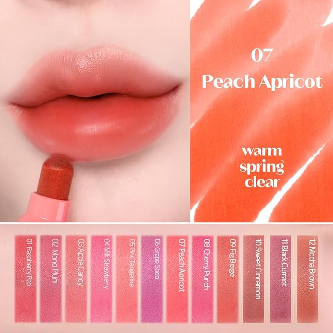 ETUDE Dear Darling Marker Tint #7 Peach Apricot (5g) | Hydrating & Long Lasting Lip Stain | High Pigmented Lip Maker with Easy Drawing Tip | Korean Daily Lip Tint, Korean Makeup, Kbeauty