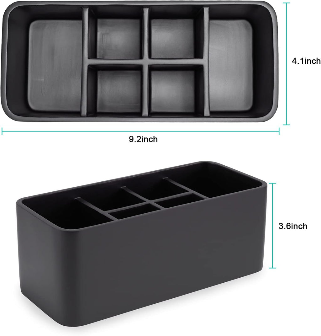 Toothbrush Holder for Bathrooms Toothpaste Holder Stand Bathroom Organizer for Toothbrush Makeup Brushes Holder (Black)