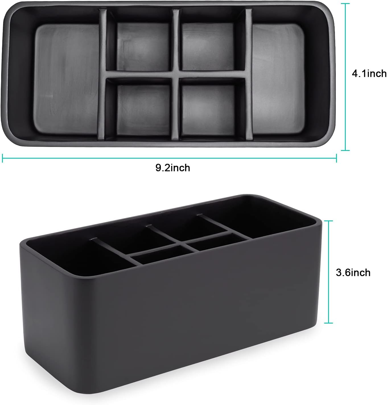 Toothbrush Holder for Bathrooms Toothpaste Holder Stand Bathroom Organizer for Toothbrush Makeup Brushes Holder (Black)