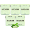 Refresh Gum, Xylitol, Natural, Sugar Free, Chewing Gum, Plastic Free, Natural Flavors & Organic Ingredients, Non GMO, Gluten Free, Vegan, 12 Count (Pack of 5), Garden Mint