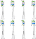 Replacement Toothbrush Heads Compatible with Philips Sonicare ProtectiveClean 4100 5100 5300 6100 Electric Toothbrushes, W Replacement Head for Sonicare, White, 8 Count