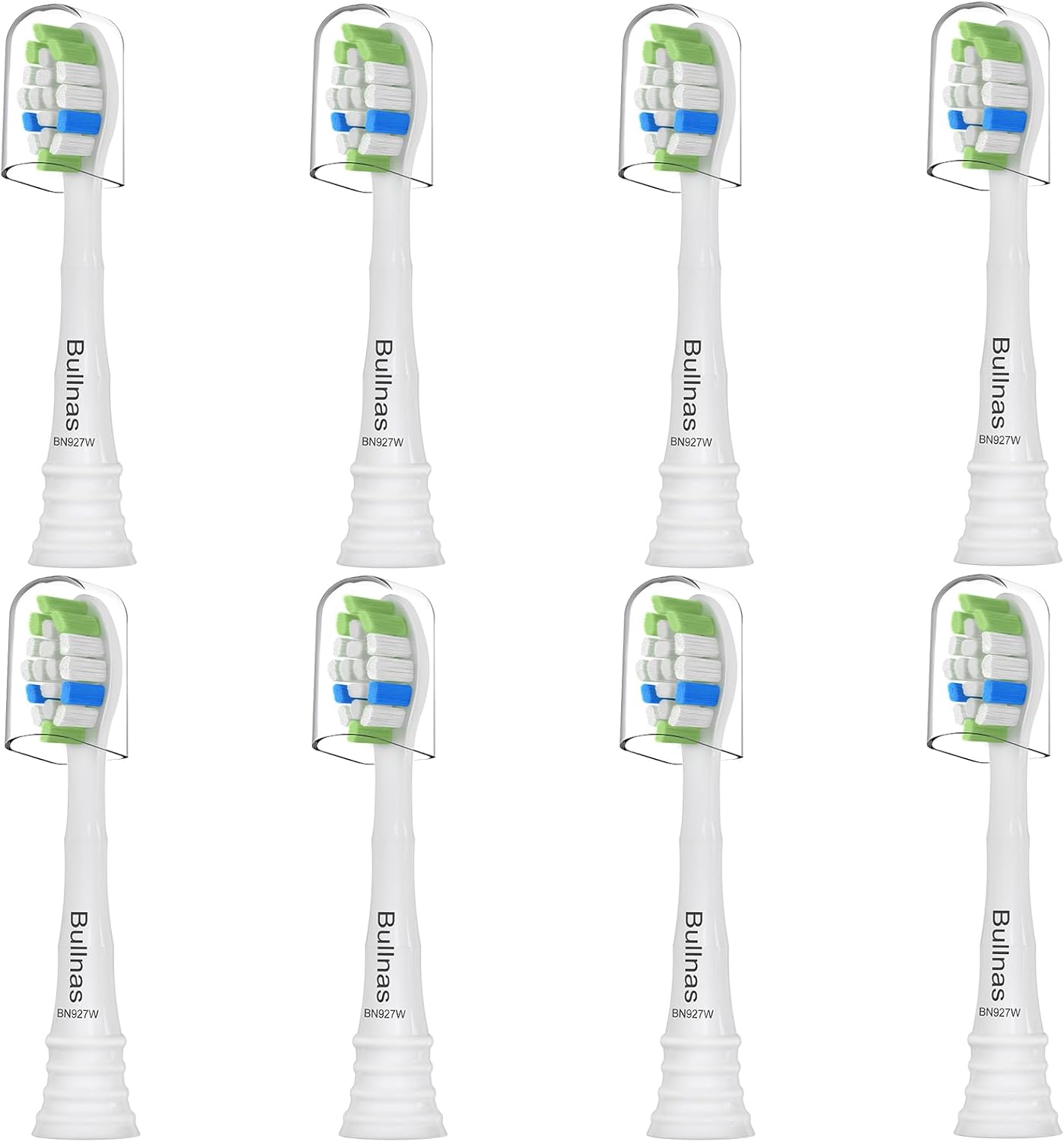 Replacement Toothbrush Heads Compatible with Philips Sonicare ProtectiveClean 4100 5100 5300 6100 Electric Toothbrushes, W Replacement Head for Sonicare, White, 8 Count