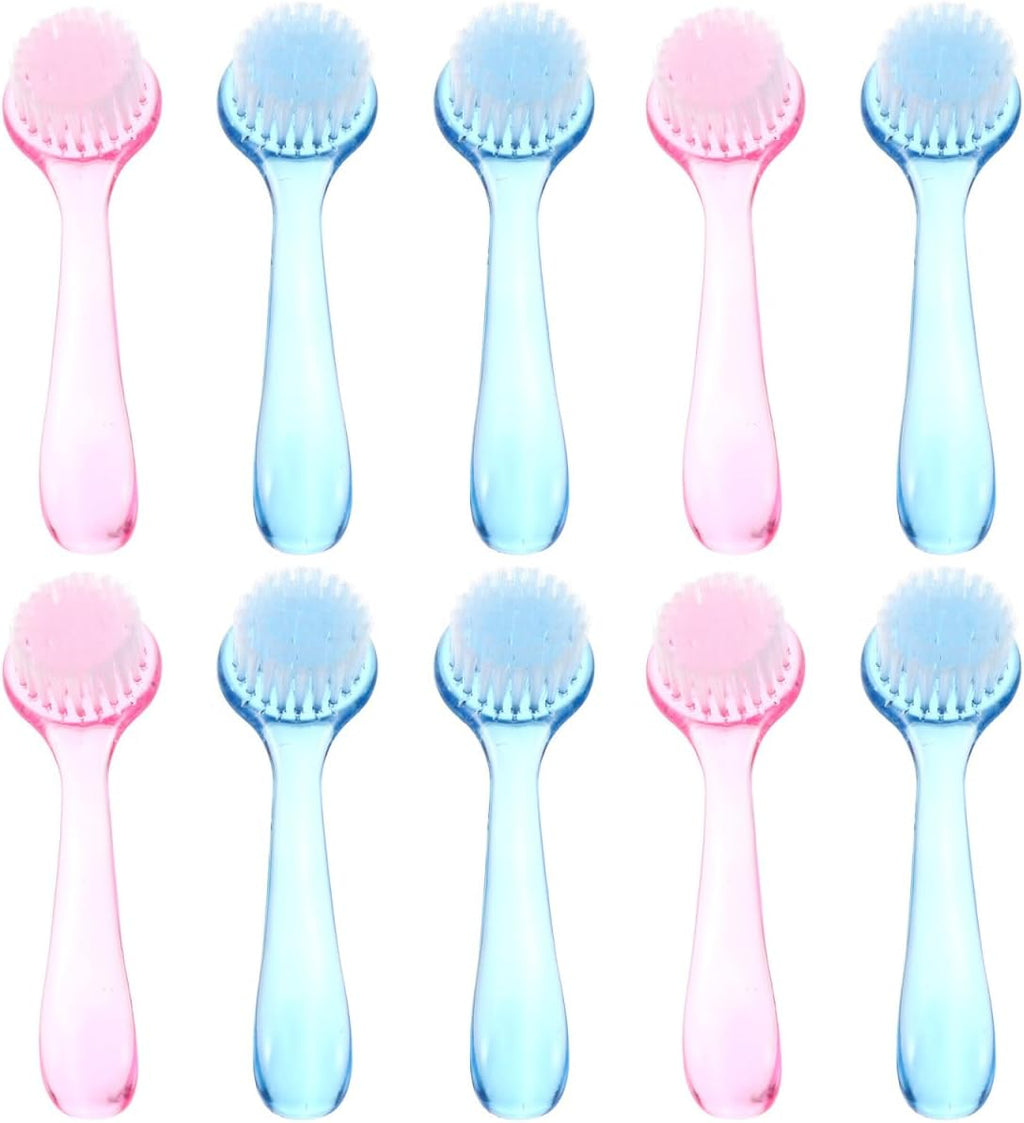 NOLITOY 10pcs Facial Cleansing Brush, Soft Bristle Exfoliator Wash Scrubbers for Skin Care Makeup Removal