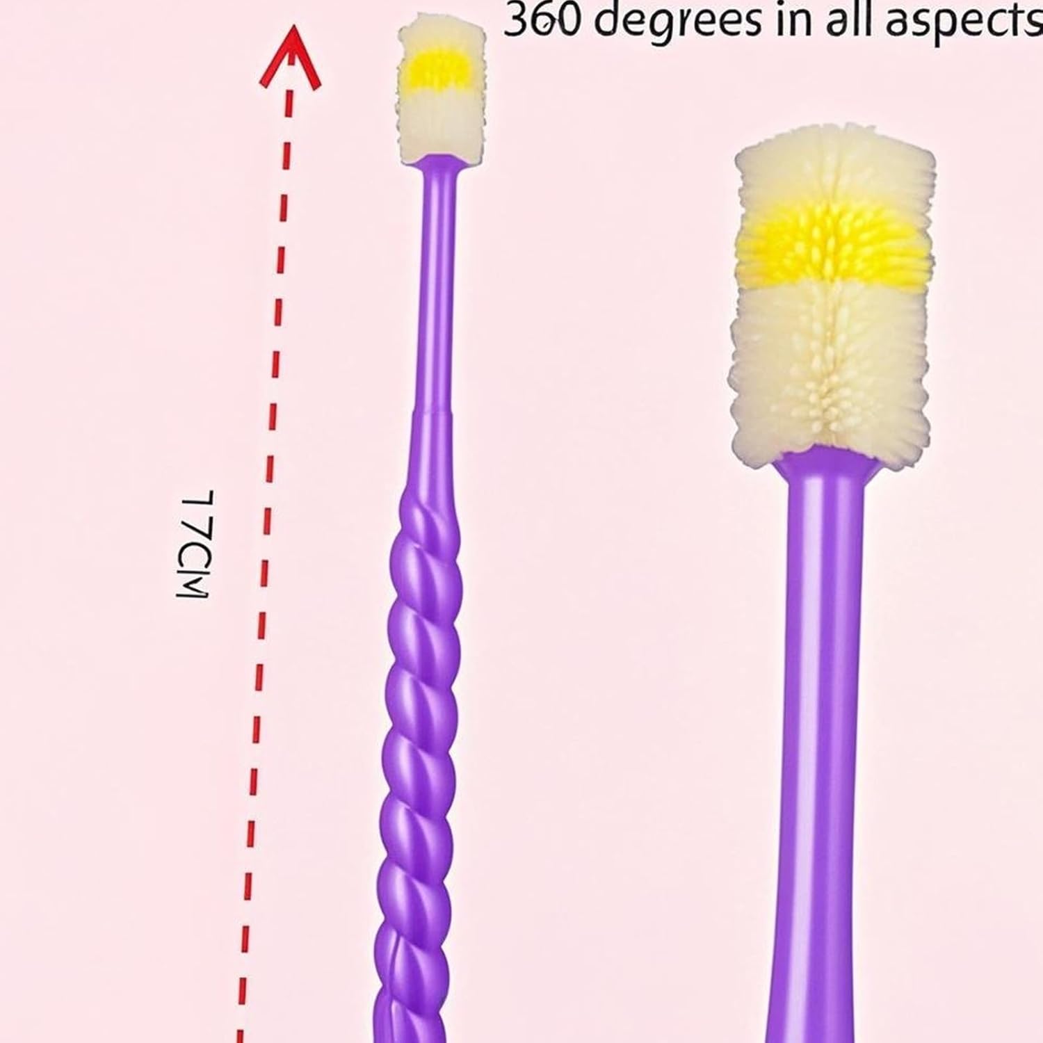 2 PCS Chemotherapy Must Haves for Women Chemotherapy Must Have Toothbrush for Sensitive Mouths Comfort Items Chemo Patients Spinning Toothbrush Oral Support Care Package (Purple)