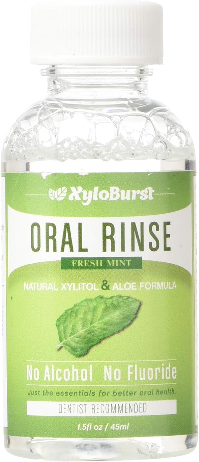 Xyloburst Oral Rinse Mouthwash - Natural Xylitol Mouthwash | Fluoride Free Mouth Wash | Alcohol Free | Fresh Mint Mouth Rinse | SLS Free | Travel 10-Pack