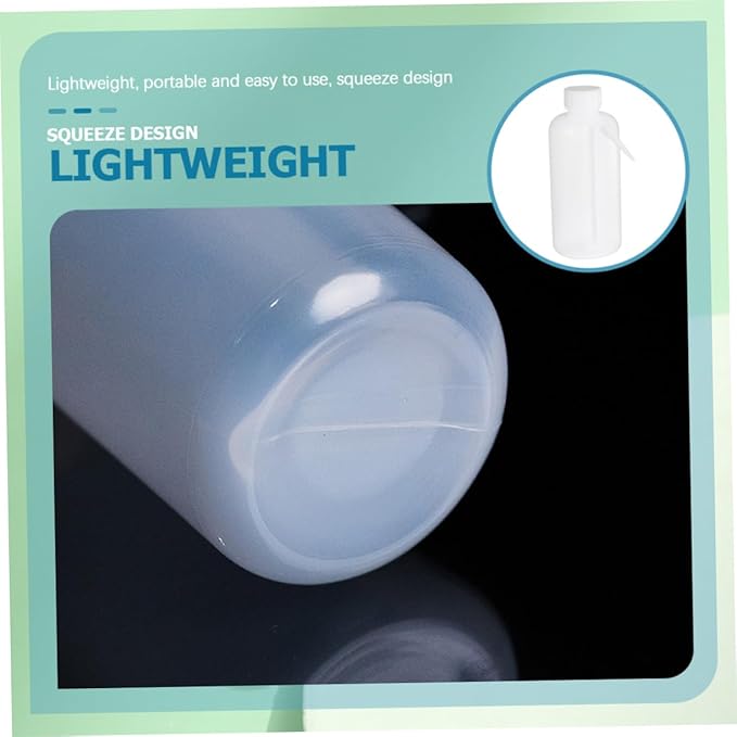 2Pcs Portable Squeeze Wash Bottle Plastic Rinse Bottle with Wide Mouth for and Tattoo Cleaning Lightweight Easy to Store