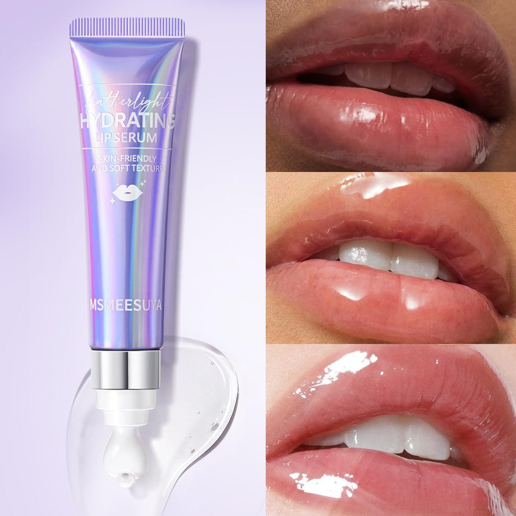 Lip Balm & Serum for Dry Lips, Featherlight Hydrating Balm, Non-Sticky Lip Moisturizer for Smooth & Glossy Lips, 2-Pack (0.5oz Each)