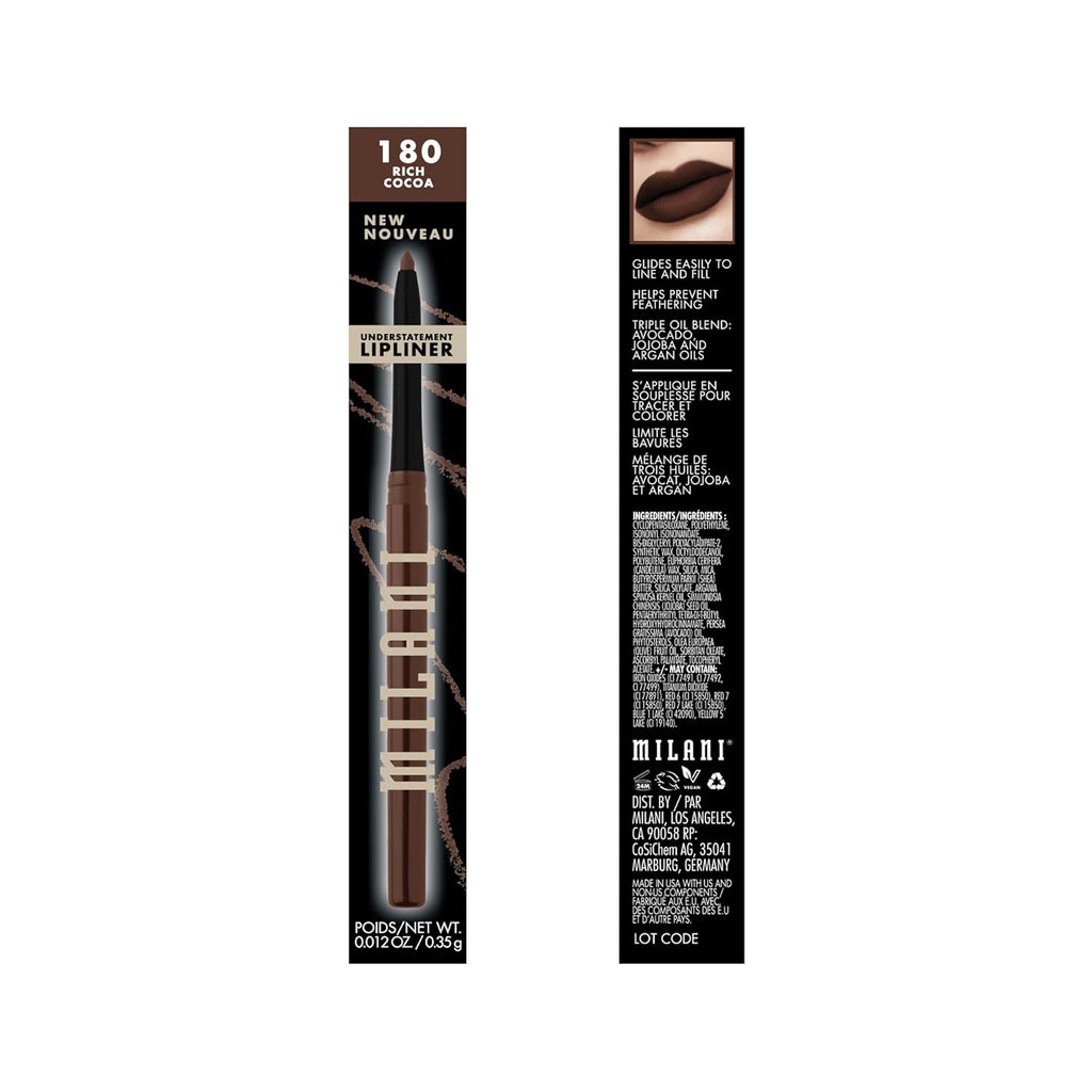Milani Understatement Lipliner Pencil - Highly Pigmented Retractable Soft, Easy to Use For Makeup