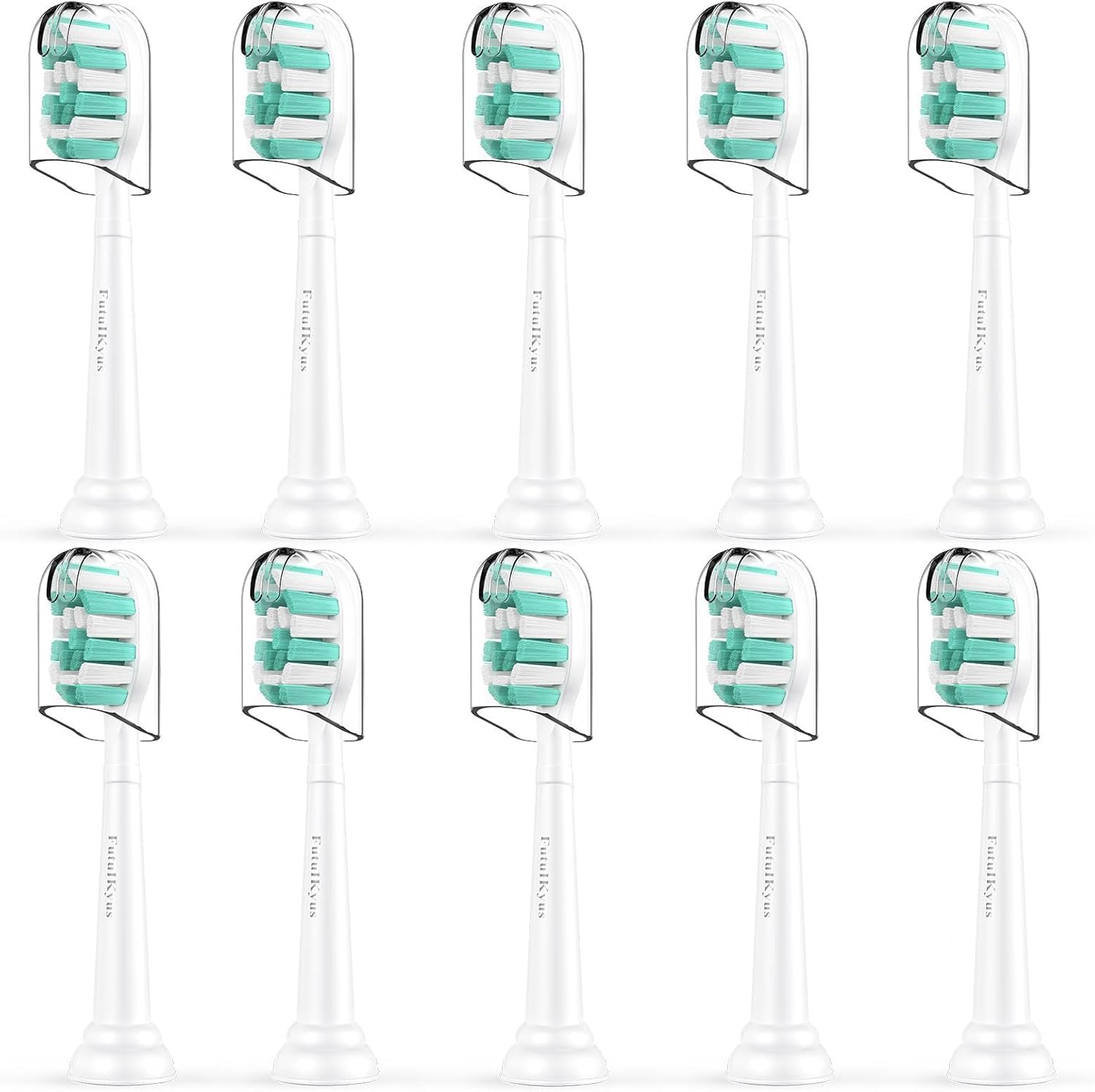 Toothbrush Replacement Heads for Philips Sonicare C1 C2 ProtectiveClean 4100 5100 Electric Toothbrush Head 1 2 Series Plaque Control Snap-on, 10 Pack