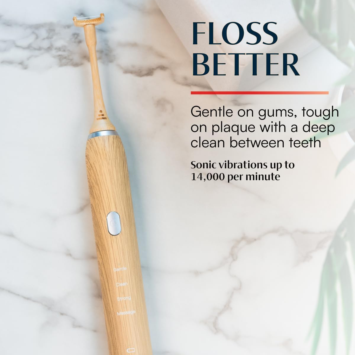 Better & Better Bamboo Sonic Electric Flosser Refill Tips - 90 Pack | Replaceable Bamboo Flossing Tips for Deep, Gentle Cleaning | Plant-Based, Gum-Friendly & Plaque-Removing Oral Care