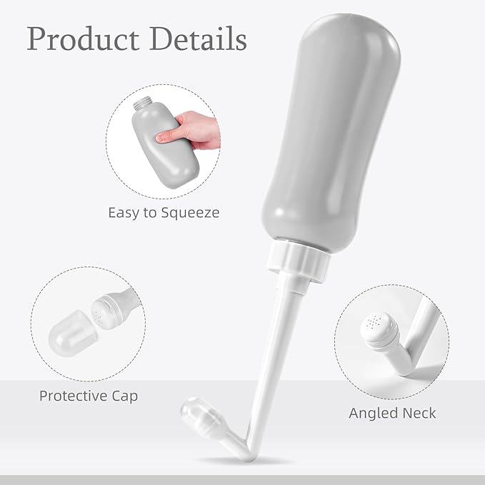 Portable Bidet Travel Large Capacity 450ml(15oz) Personal Toilet Handheld Gray