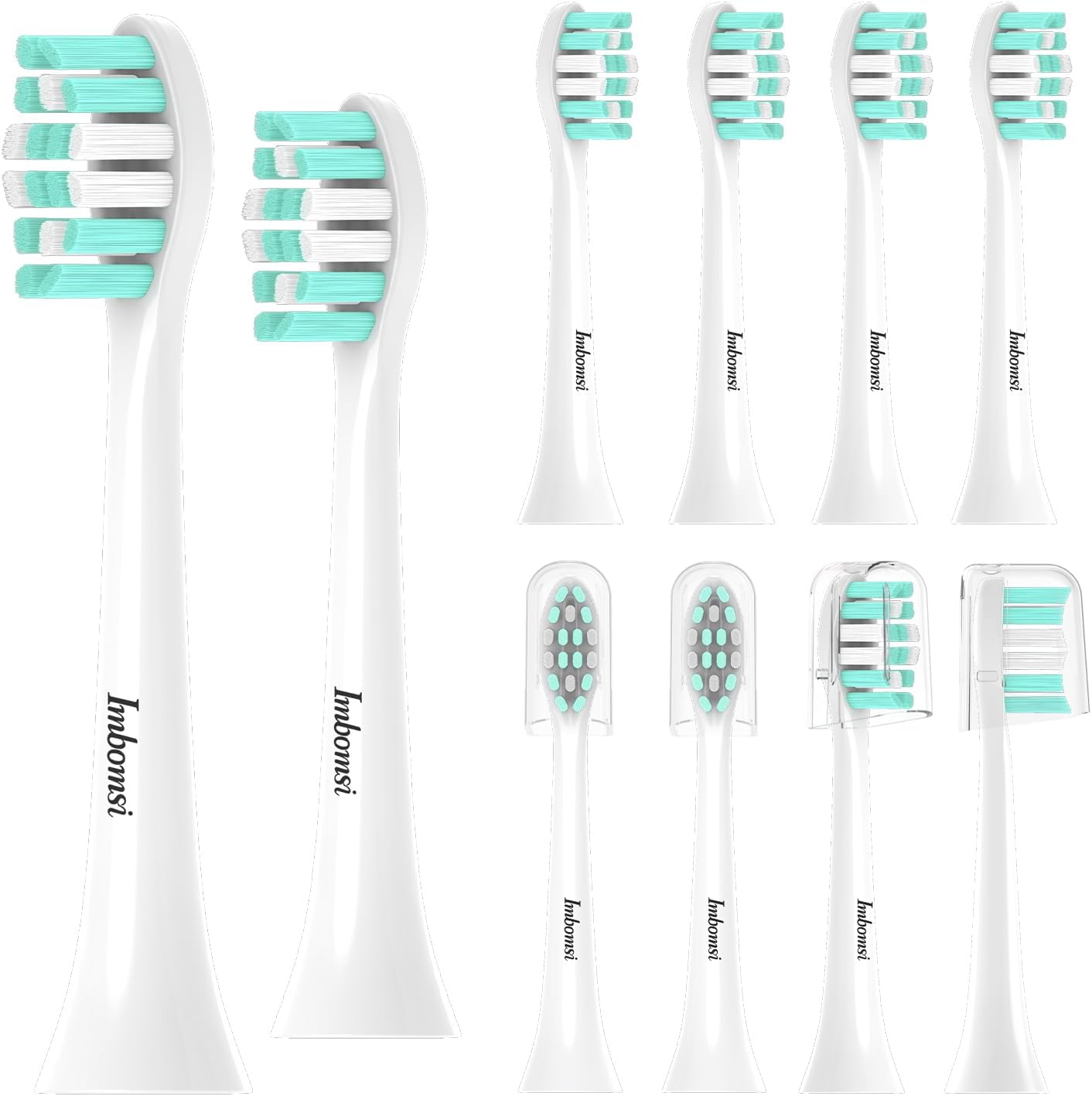 Toothbrush Heads Compatible with Philips Sonicare Electric Toothbrush 4100,5100,6100,C1,C2,C3,G,W,Sonic Brush Head, Removing Dental Plaque, Soft Brush, White,10 Pack
