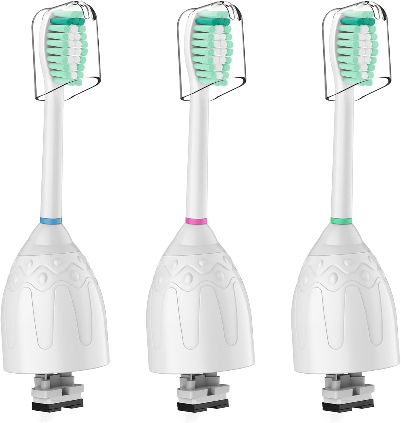 Toothbrush Heads for Philips Sonicare Replacement Brush Heads Medium Soft Dupont Bristles Electric Toothbrush Replacement Heads Fit E-Series Essence Xtreme Elite Advance and CleanCare, 3 Pack, White