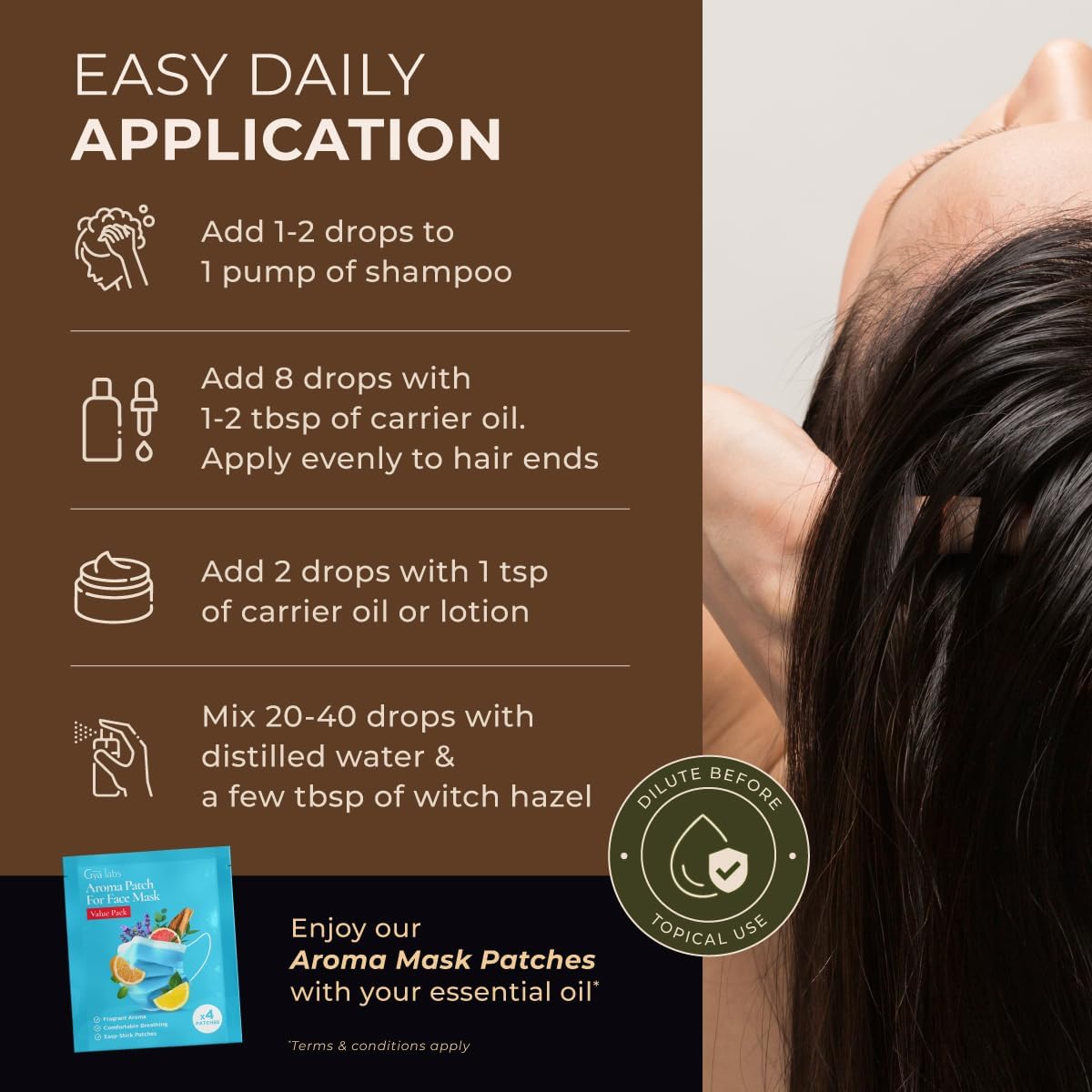 Gya Labs Peppermint Essential Oil - 4 Fl Oz - for Hair, Skin, Diffuser, Aromatherapy & DIY Candle Making Scent