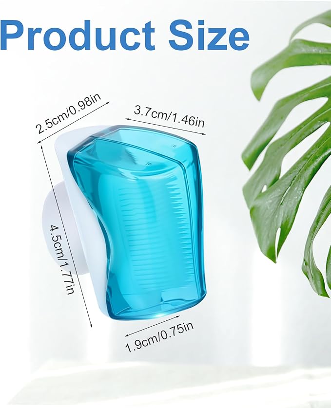 3 Pcs Toothbrush Holder Case with Suction Cup Wall Mounted with Cover Moisture-Proof and Dust-Proof Toothbrushs Storage Organizer Single Slot Design Mini Toothbrush Hanger Rack for Travel