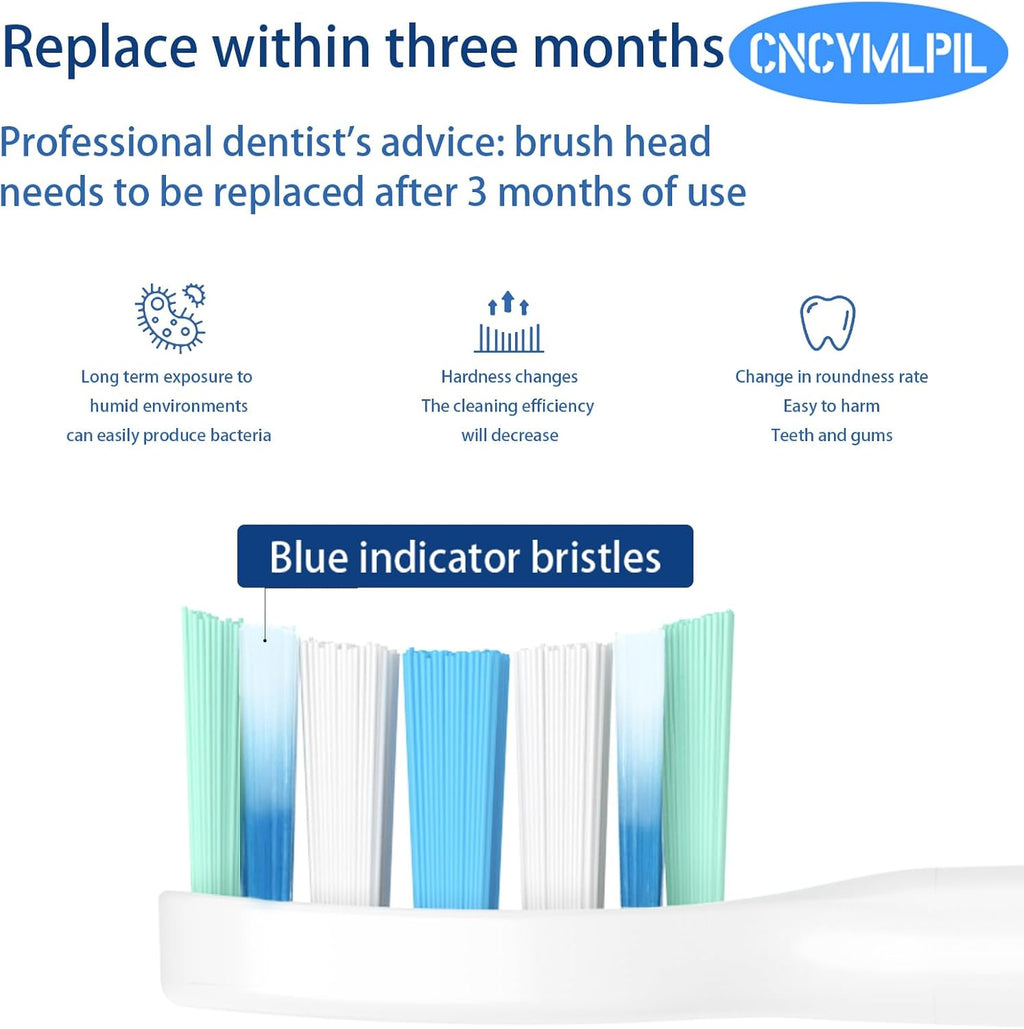 Replacement Toothbrush Heads for Philips Sonicare Replacement Heads, Electric Replacement Brush Head Compatible with Phillips Sonicare Electric Toothbrush, 10 Pack