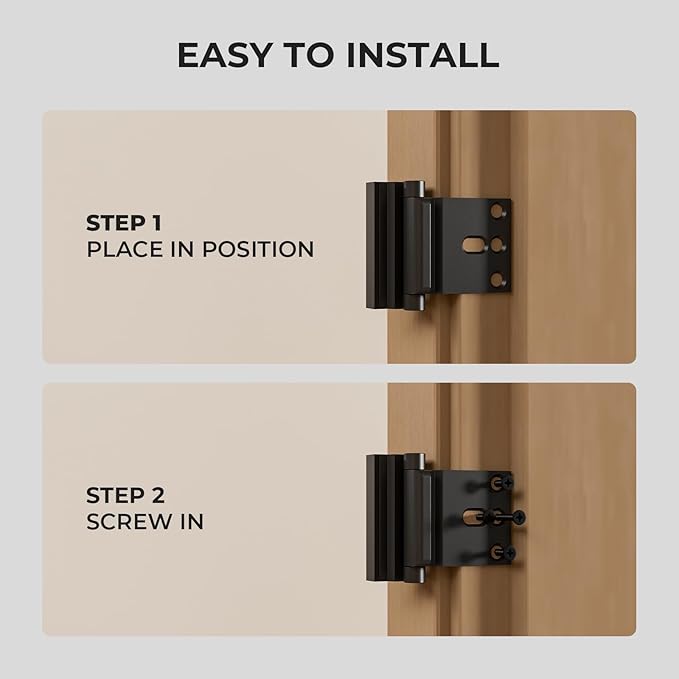2Pack Home Security Door Reinforcement Lock Childproof, Door Locks for Kids Safety, Door Lock Latch Stopper for Front Door Inside Top of Door, Aluminum Construction Finish