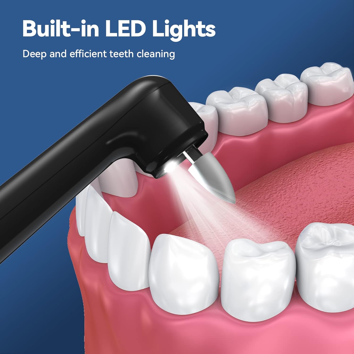 Tooth Polisher Rechargeable,Tooth Buffer Polisher with 5 Replacement Heads & Cleaning Modes, USB Rechargeable, Ipx6 Waterproof, Teeth Black Stain Remover for Adults & Kids Black