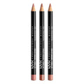 NYX PROFESSIONAL MAKEUP Slim Lip Liner Set, Long-Lasting Creamy Lip Liner Pack Of 3 (Peakaboo Neutral, Nude Pink, Ever)