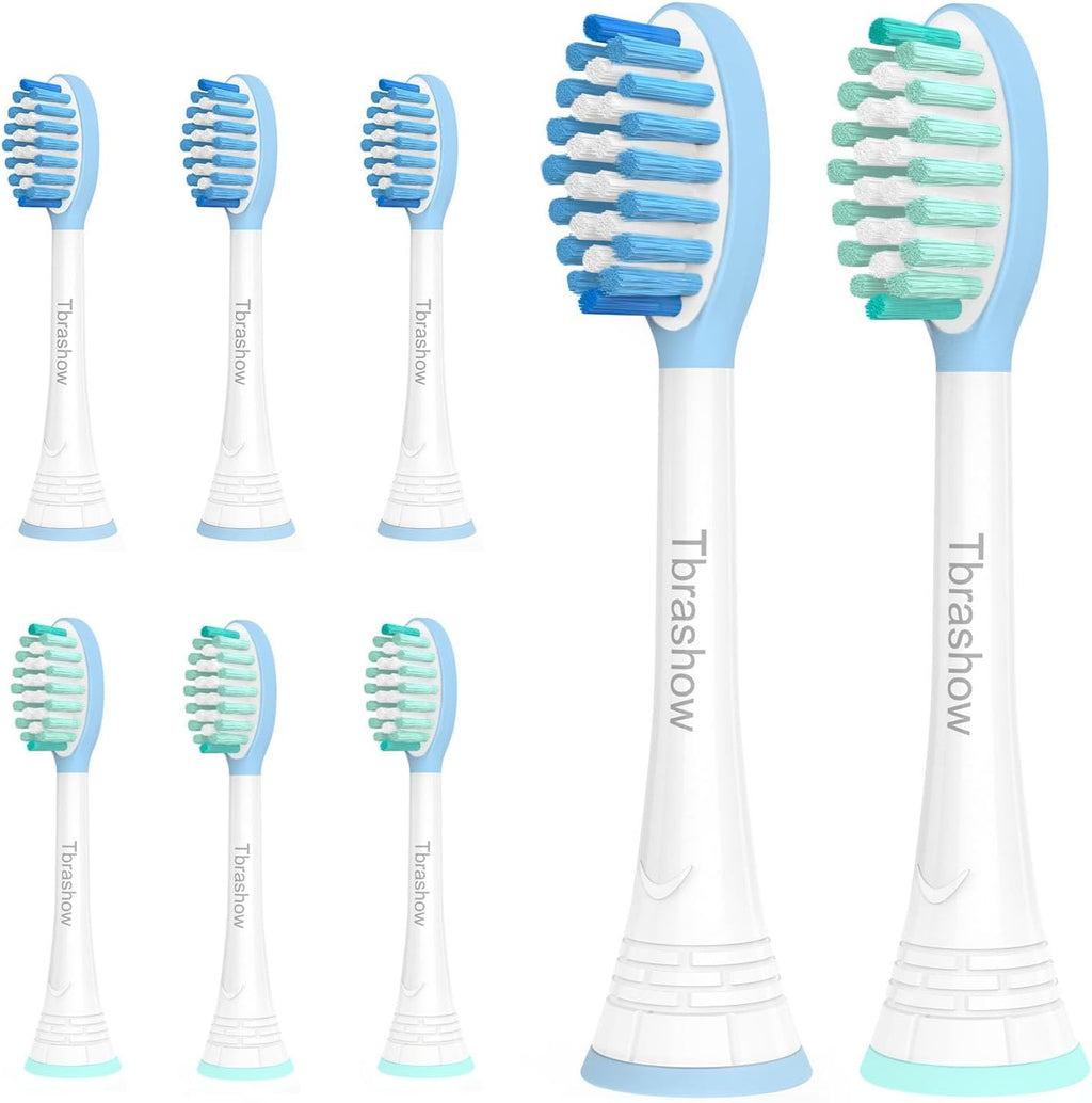 Replacement Toothbrush Heads for Philips Sonicare Toothbrush Heads, Compatible with Philips Click-on Toothbrushes, Sensitive Gum Care, 8 Pack