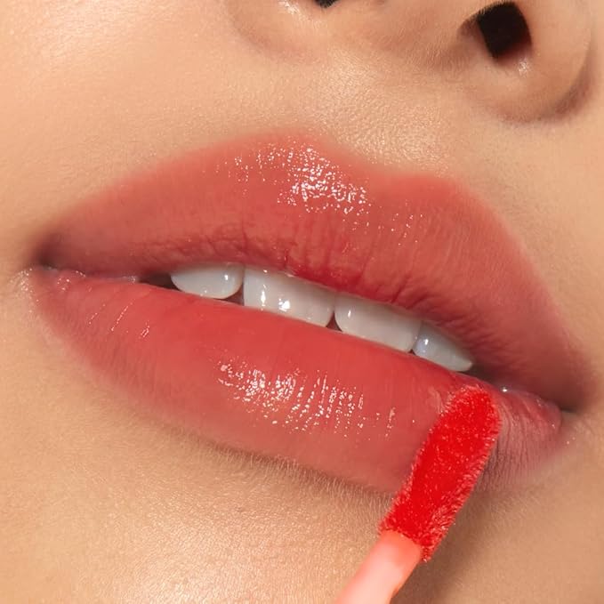 ETUDE Glow Fixing Tint #6 Peach Blended | Non-Sticky Glossy Shine Lip Stain | Fills up with Comfortable Moisture | Tints for Dry Lips