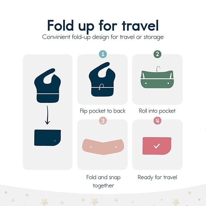 Tiny Twinkle Mess-Proof Baby Bibs for Eating | Waterproof, Wipeable Toddler Bibs with Catch-All Pocket | Feeding Bibs for Girls & Boys(3 Pack,Checkers Boy)